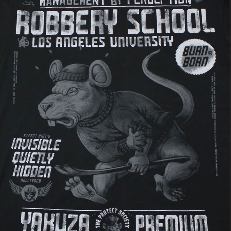Yakuza Premium Robbery School - Los Angeles póló fekete