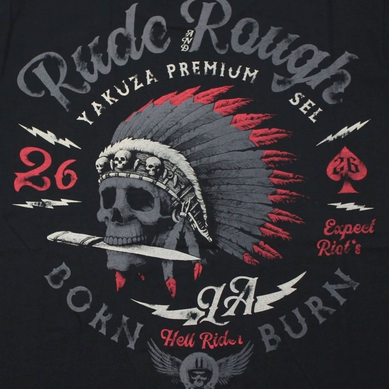 Yakuza Premium Rude and Rough - Los Angeles póló fekete