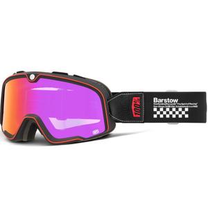 100% Barstow Erban motokrossz szemüveg piros plexivel