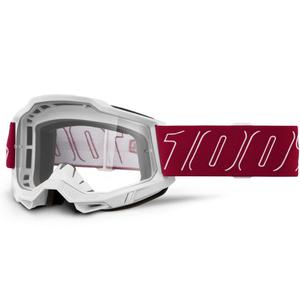 100% Accuri 2 Redline motokrossz szemüveg átlátszó plexivel