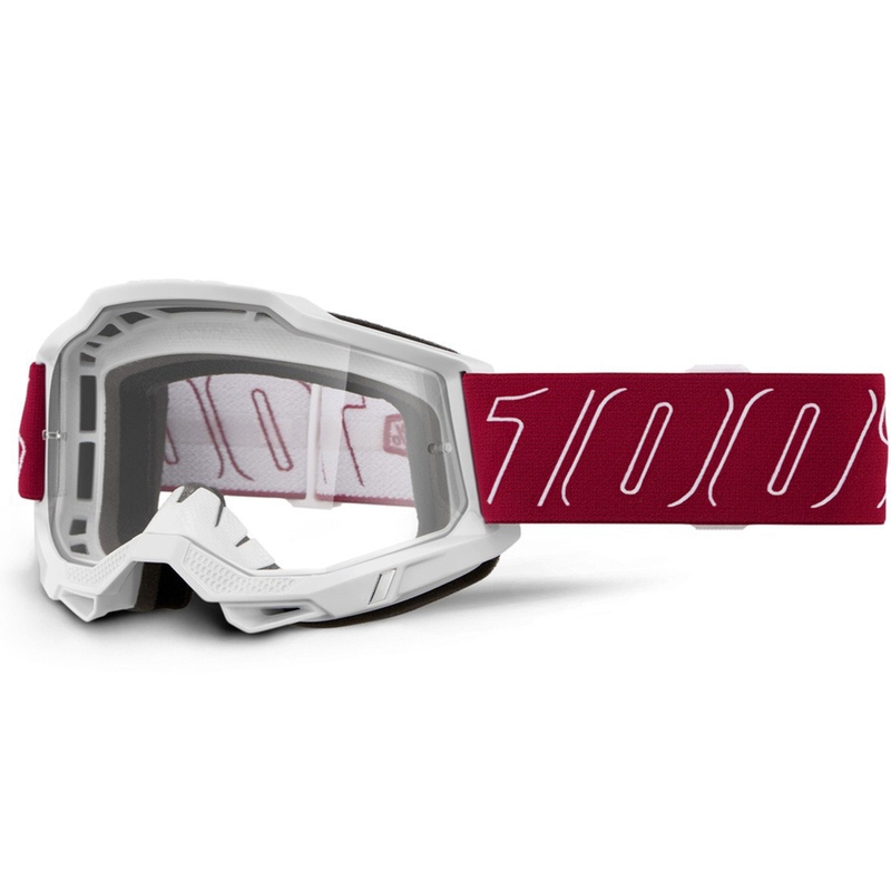 100% Accuri 2 Redline motokrossz szemüveg átlátszó plexivel
