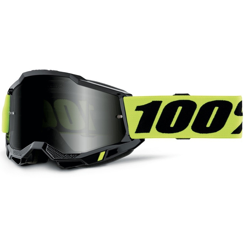 100% Accuri 2 Sand motokrossz szemüveg fluo sárga füstös plexivel