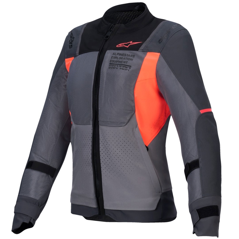 Alpinestars Stella ST-2 Air női motoros kabát szürke-sötétszürke-fluo korall