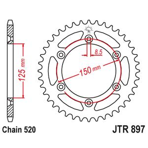 Csillagkerék JT JTR 897-40 40 fogak,520