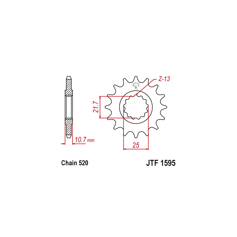 Első lánckerék JT 16 fogak,520