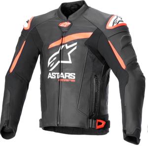 Alpinestars GP plus R 4 Airflow bőr motorkerékpár kabát fekete-fluo piros-fehér