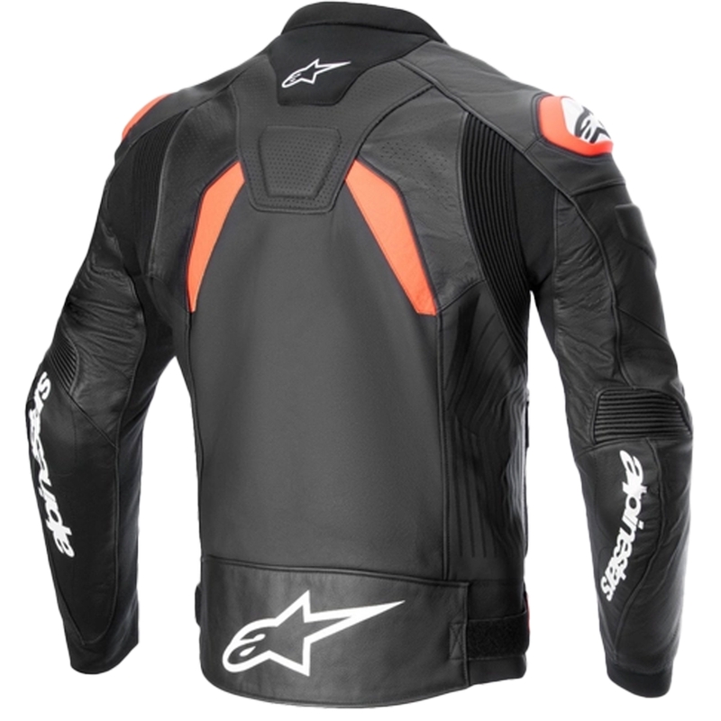 Alpinestars GP plus R 4 Airflow bőr motorkerékpár kabát fekete-fluo piros-fehér