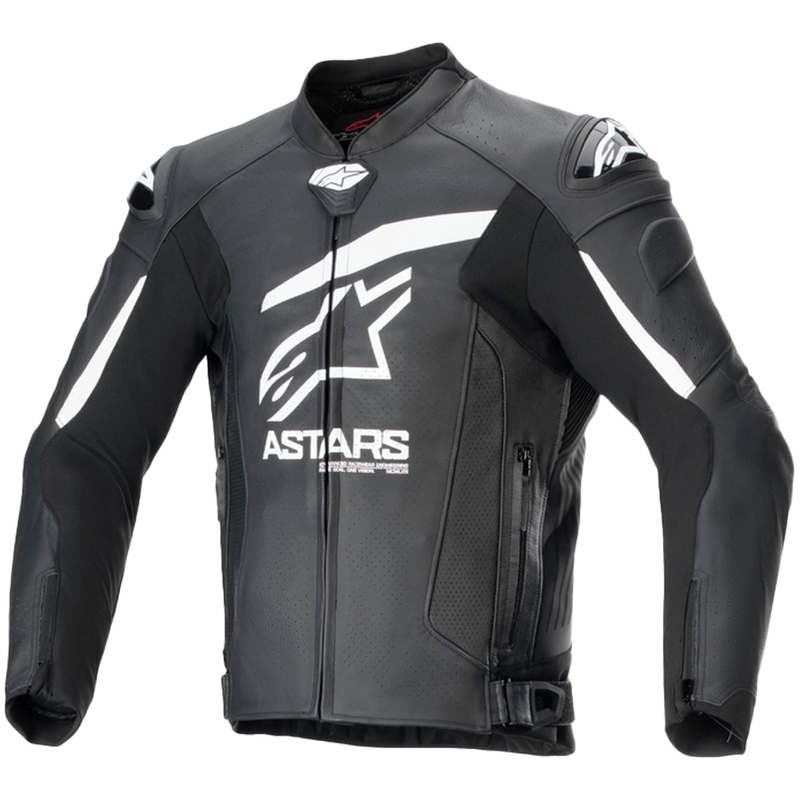 Alpinestars GP plus R 4 Airflow bőr motorkerékpár kabát fekete-fehér