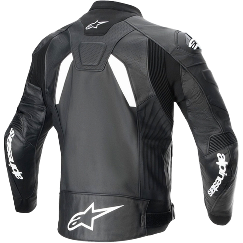 Alpinestars GP plus R 4 Airflow bőr motorkerékpár kabát fekete-fehér