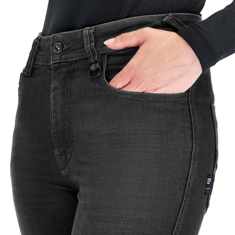 Shima Ridge hosszabbított női motoros farmer fekete