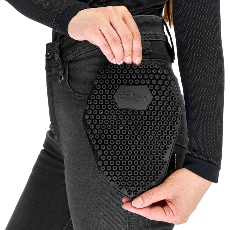 Shima Ridge hosszabbított női motoros farmer fekete