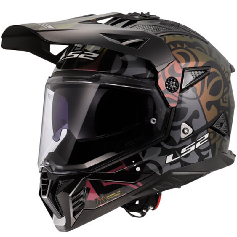 LS2 MX702 Pioneer II Rangi enduro motoros bukósisak fekete