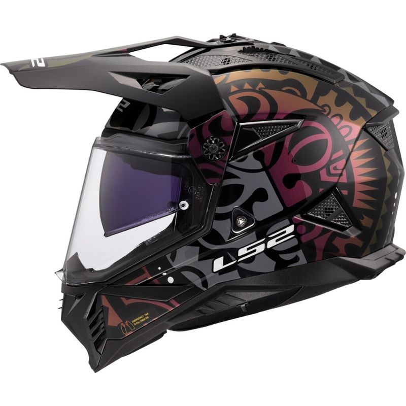 LS2 MX702 Pioneer II Rangi enduro motoros bukósisak fekete