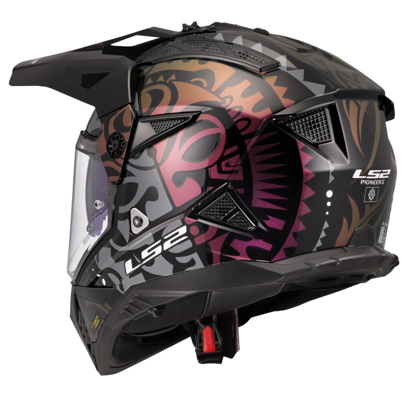 LS2 MX702 Pioneer II Rangi enduro motoros bukósisak fekete