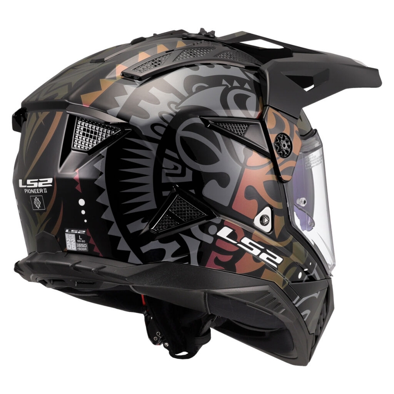 LS2 MX702 Pioneer II Rangi enduro motoros bukósisak fekete