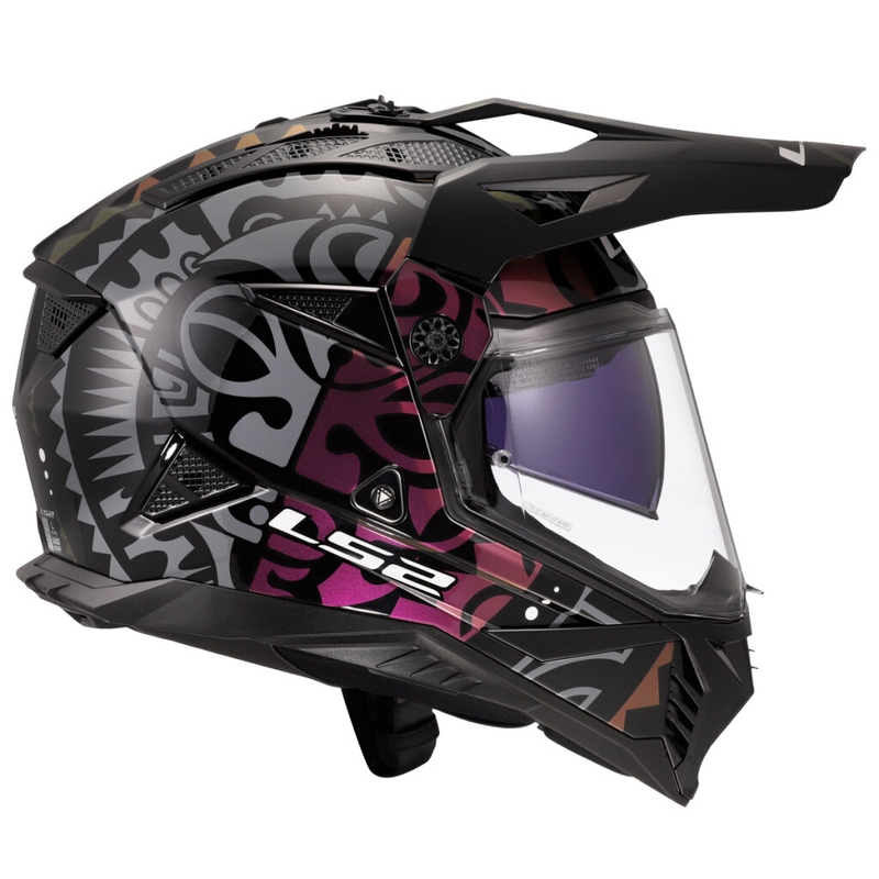 LS2 MX702 Pioneer II Rangi enduro motoros bukósisak fekete