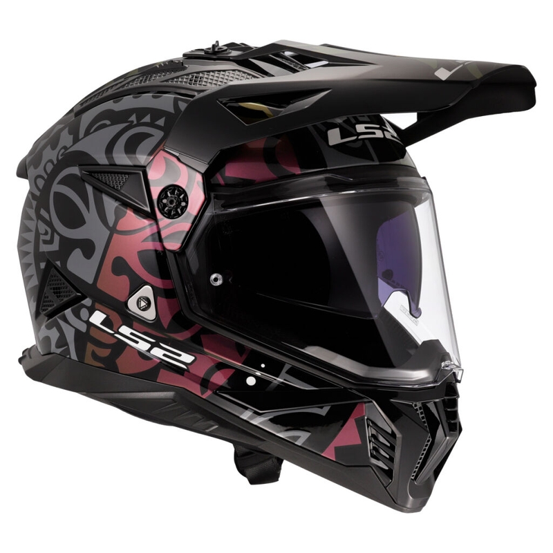 LS2 MX702 Pioneer II Rangi enduro motoros bukósisak fekete