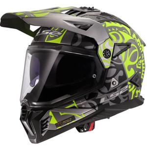 Enduro helma na motorku LS2 MX702 Pioneer II Rangi fluo žlutá