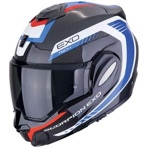 Scorpion EXO-TECH EVO CARBON COSY hátrahajtható állú bukósisak fekete-kék-piros