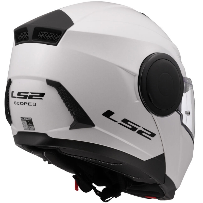 LS2 FF902 Scope II Solid felnyitható motoros bukósisak fehér