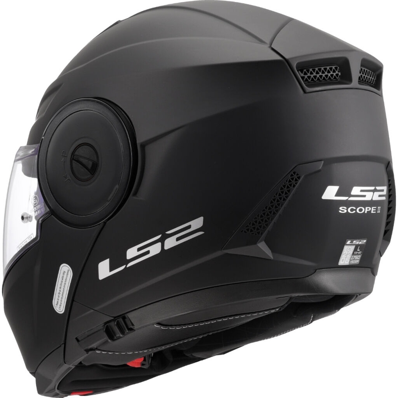 LS2 FF902 Scope II Solid felnyitható motoros bukósisak matt fekete