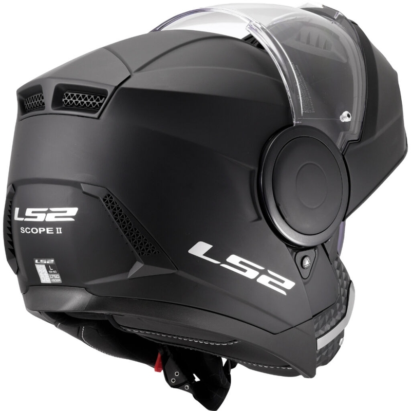 LS2 FF902 Scope II Solid felnyitható motoros bukósisak matt fekete