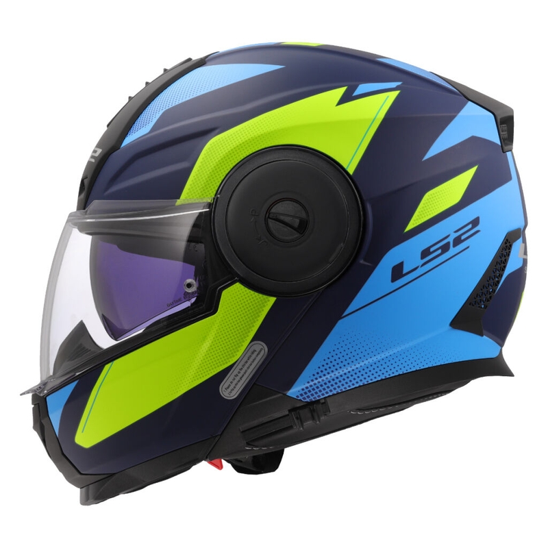 LS2 FF902 Scope II Duria felnyitható motoros bukósisak kék-fluo sárga