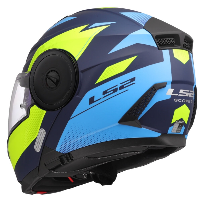 LS2 FF902 Scope II Duria felnyitható motoros bukósisak kék-fluo sárga