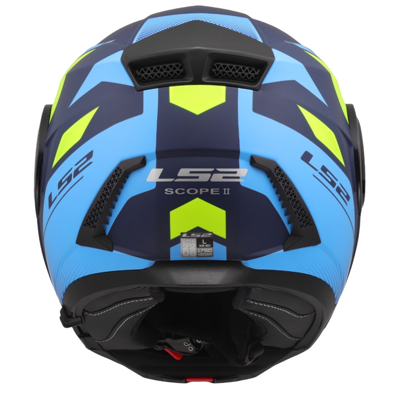 LS2 FF902 Scope II Duria felnyitható motoros bukósisak kék-fluo sárga