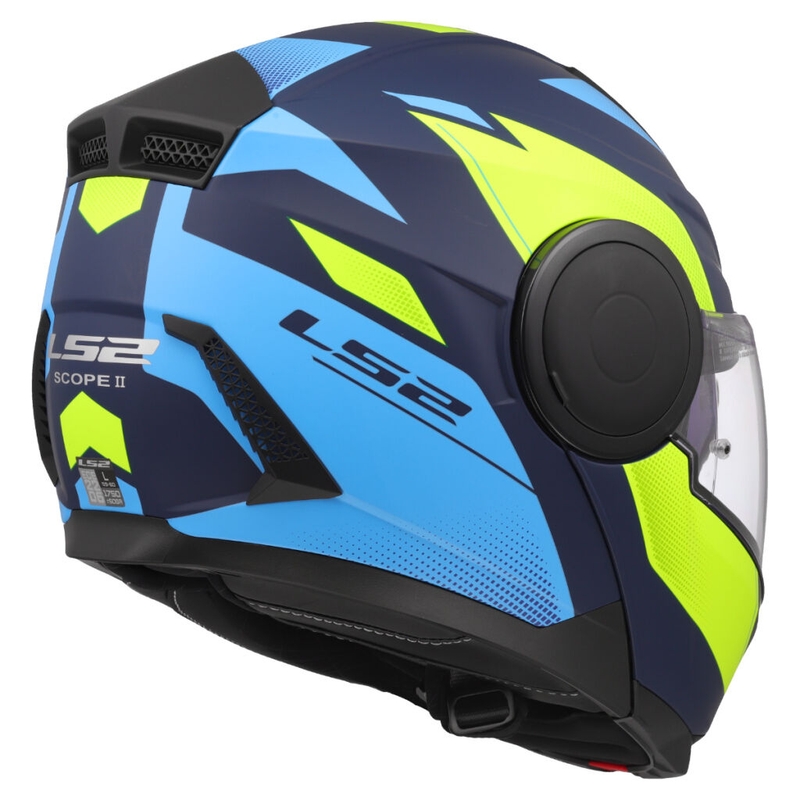 LS2 FF902 Scope II Duria felnyitható motoros bukósisak kék-fluo sárga