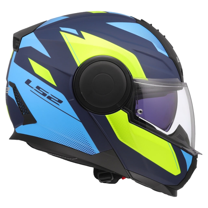 LS2 FF902 Scope II Duria felnyitható motoros bukósisak kék-fluo sárga