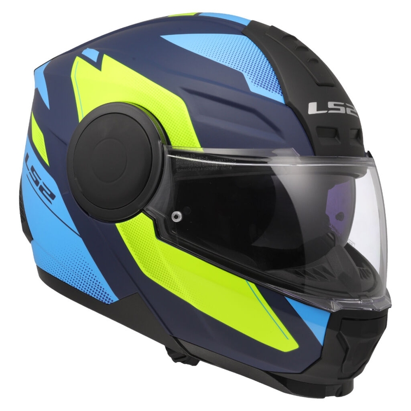 LS2 FF902 Scope II Duria felnyitható motoros bukósisak kék-fluo sárga