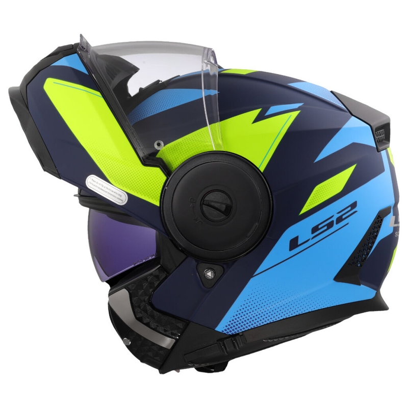 LS2 FF902 Scope II Duria felnyitható motoros bukósisak kék-fluo sárga