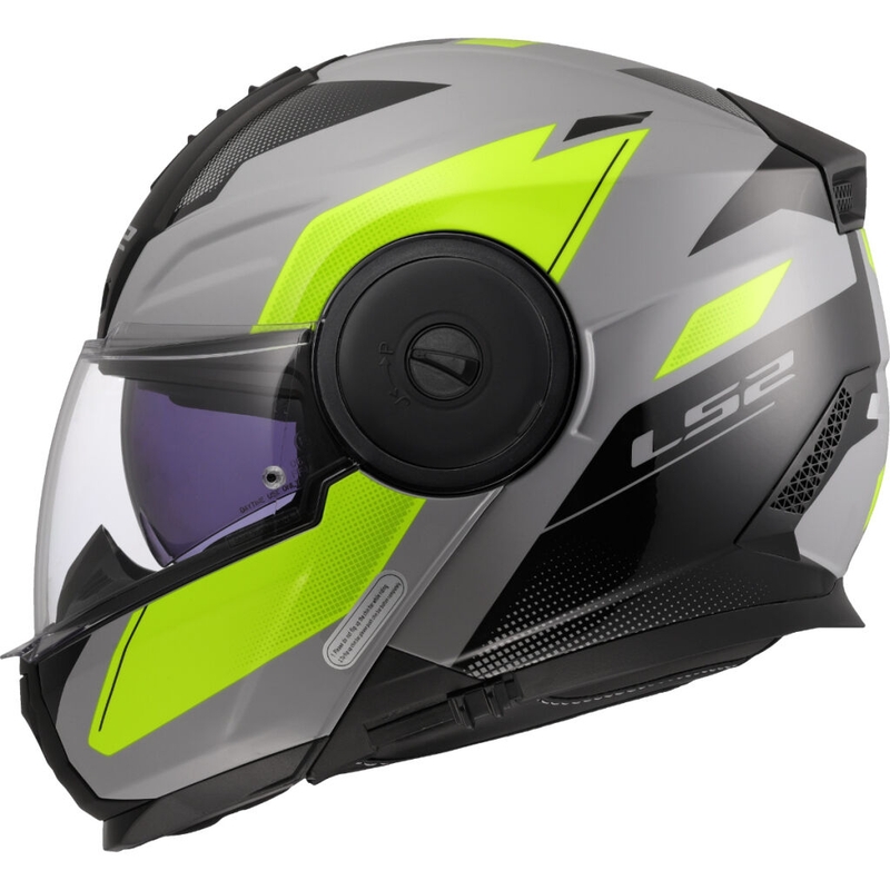 LS2 FF902 Scope II Duria felnyitható motoros bukósisak szürke-fluo sárga