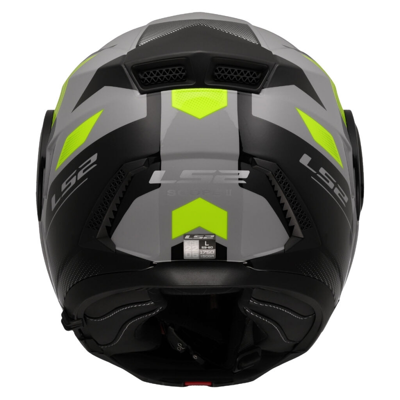 LS2 FF902 Scope II Duria felnyitható motoros bukósisak szürke-fluo sárga