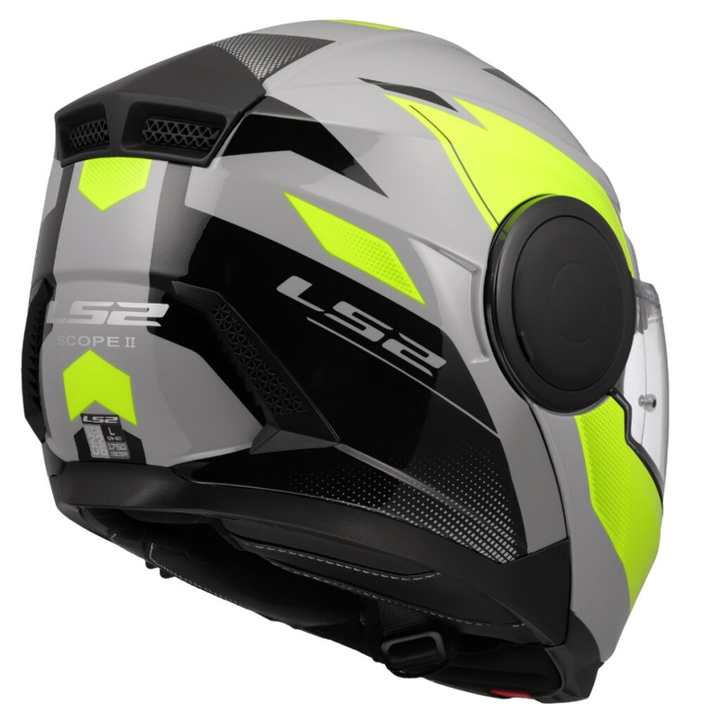 LS2 FF902 Scope II Duria felnyitható motoros bukósisak szürke-fluo sárga