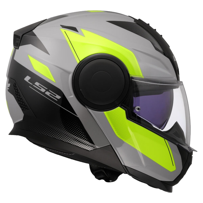 LS2 FF902 Scope II Duria felnyitható motoros bukósisak szürke-fluo sárga