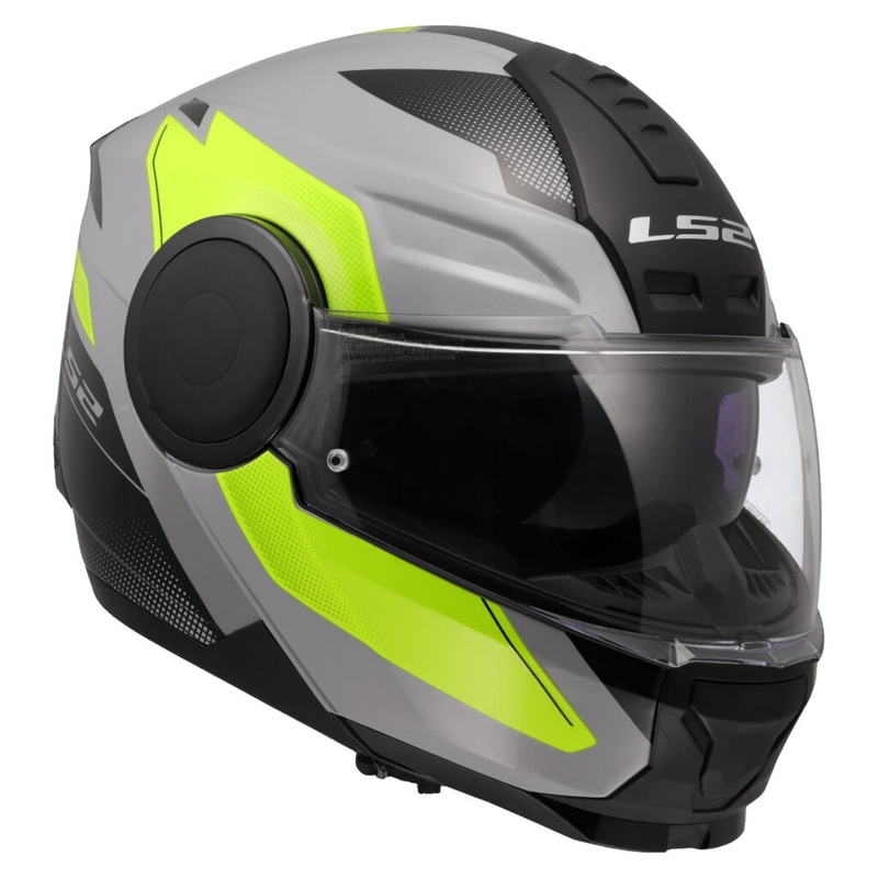 LS2 FF902 Scope II Duria felnyitható motoros bukósisak szürke-fluo sárga