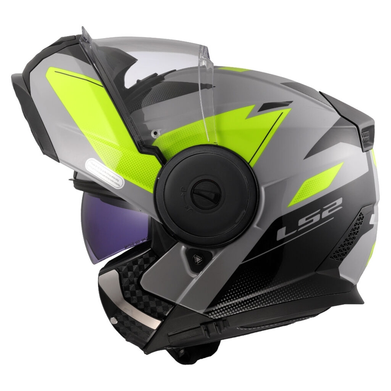 LS2 FF902 Scope II Duria felnyitható motoros bukósisak szürke-fluo sárga