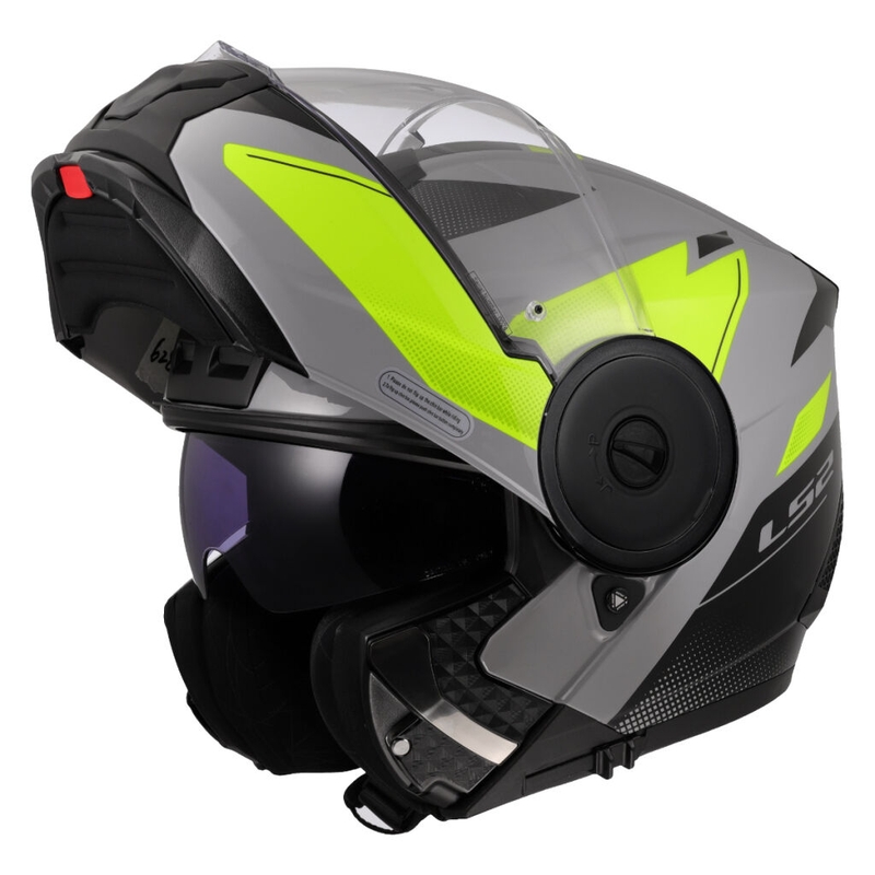 LS2 FF902 Scope II Duria felnyitható motoros bukósisak szürke-fluo sárga