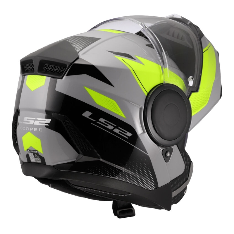 LS2 FF902 Scope II Duria felnyitható motoros bukósisak szürke-fluo sárga