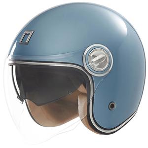 NOX PREMIUM Heritage nyitott motorkerékpár sisak türkiz