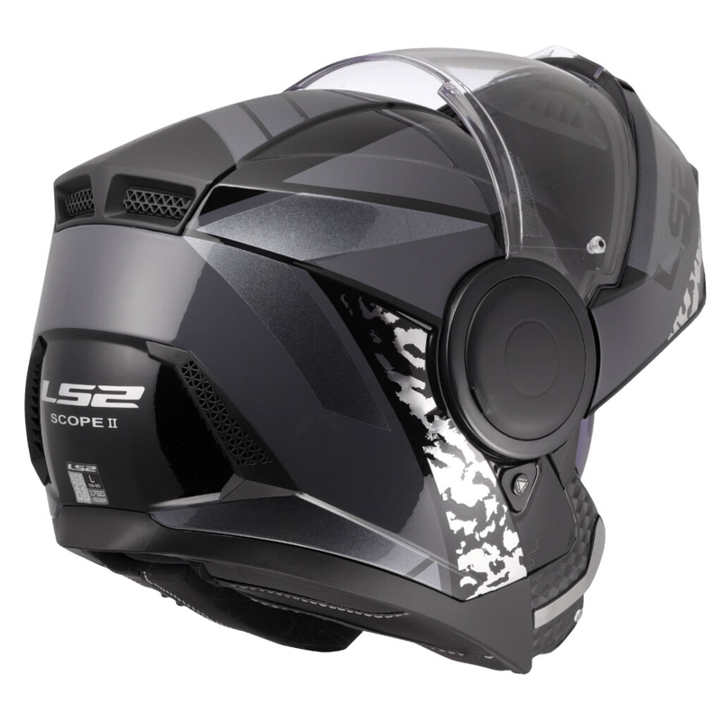 LS2 FF902 Scope II Oxyd felnyitható motoros bukósisak fekete-titán