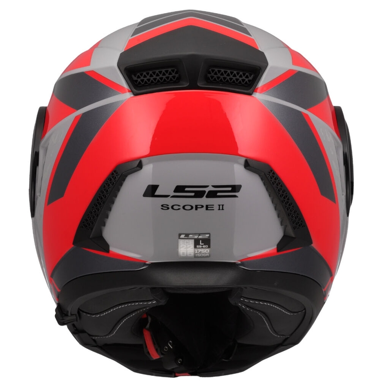 LS2 FF902 Scope II Oxyd felnyitható motoros bukósisak szürke-piros