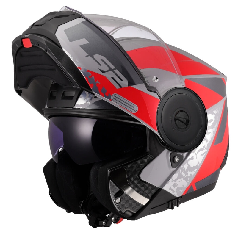 LS2 FF902 Scope II Oxyd felnyitható motoros bukósisak szürke-piros