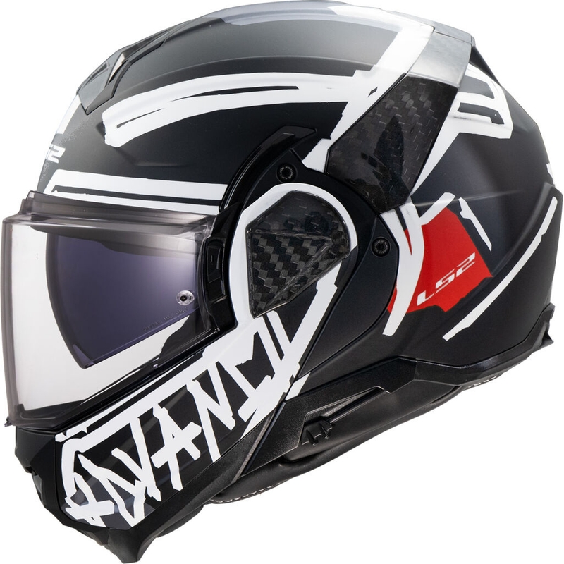 LS2 FF910 Advant II Tape hátrahajtható állú motoros bukósisak fekete
