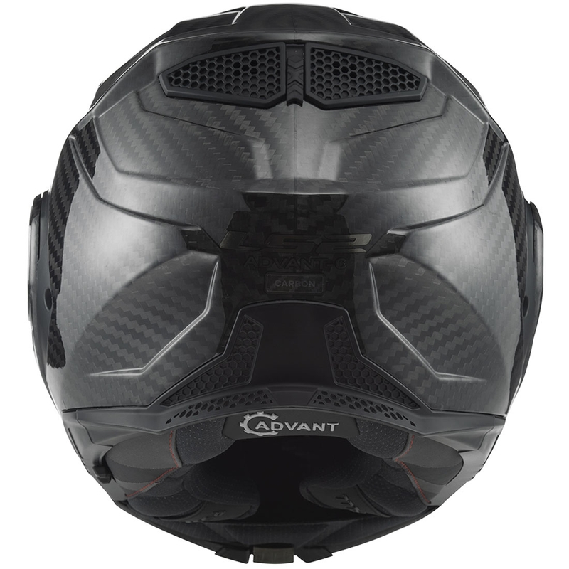 LS2 FF901 Advant X Carbon hátrahajtható állú bukósisak fekete