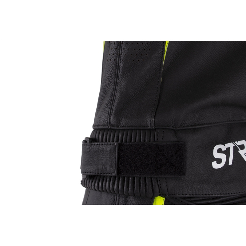 Street Racer Fast Track 2.1 motoros bőrkombi fekete-fluo sárga-fehér