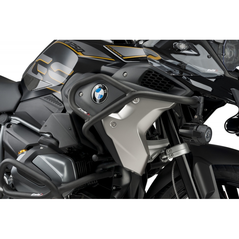Engine guards PUIG d 25mm, higher fekete