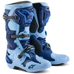 Alpinestars Tech 10 limitált kiadású Steelers motoros csizma kék-világoskék